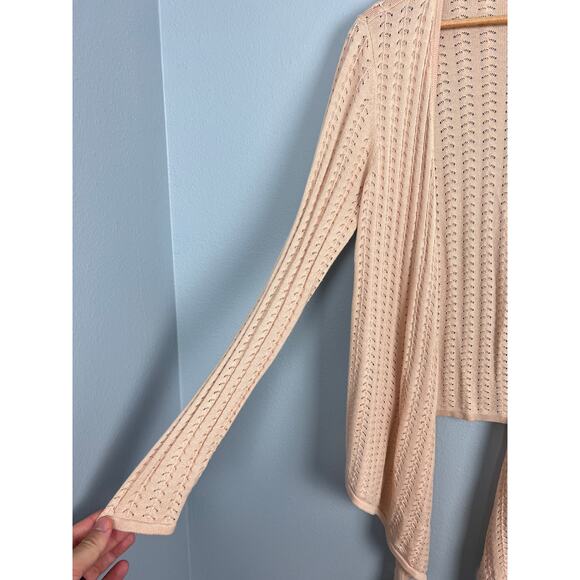 Soft Surroundings Women's XS Inglis‎ Cardigan Sweater Silk Blend Open Waterfall - Picture 5 of 12
